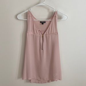 Express pink tank with gold detailing